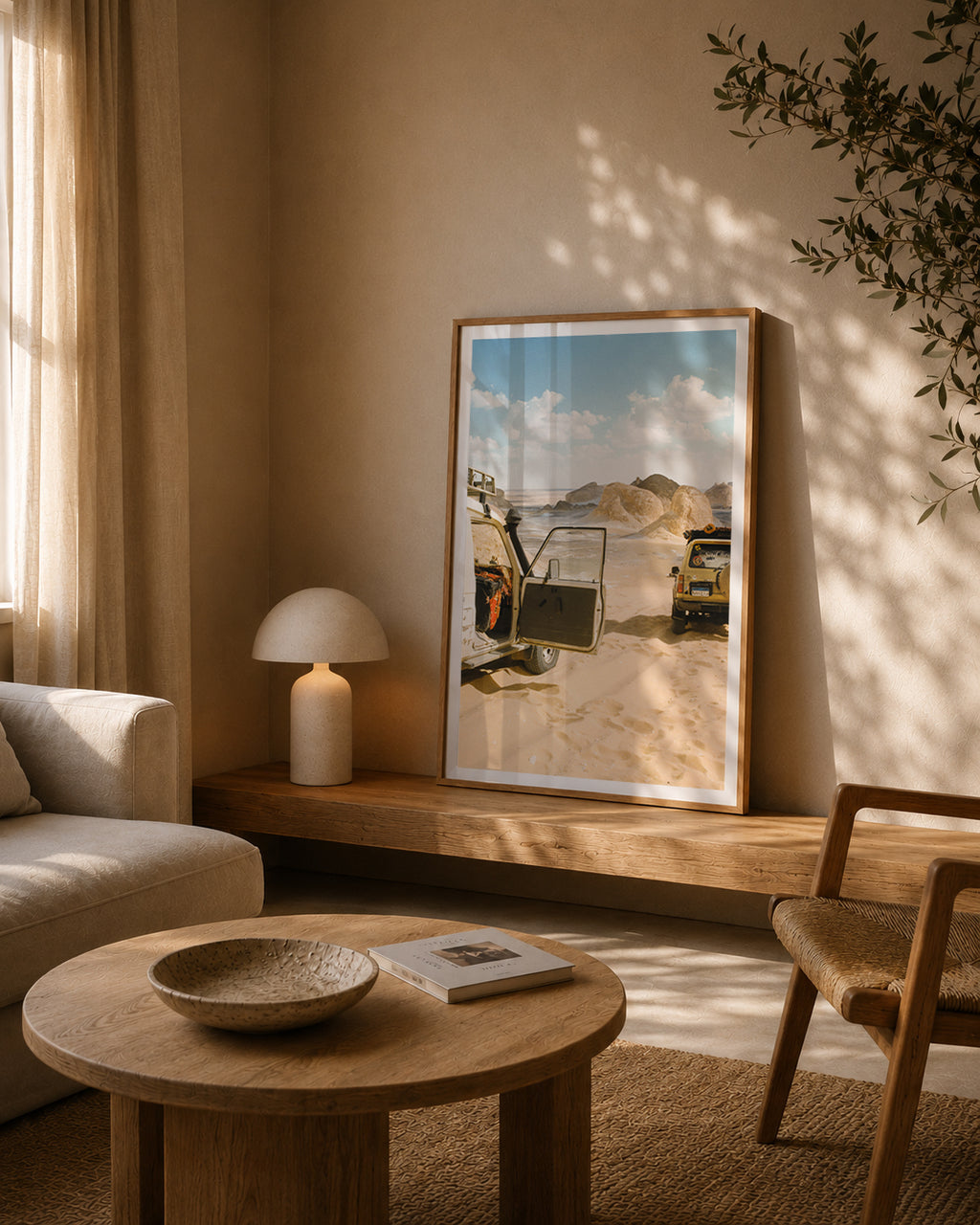 Egypt Travel Fine Art Print — White Desert 4x4 | Analog Film Photography | Desert Wall Art