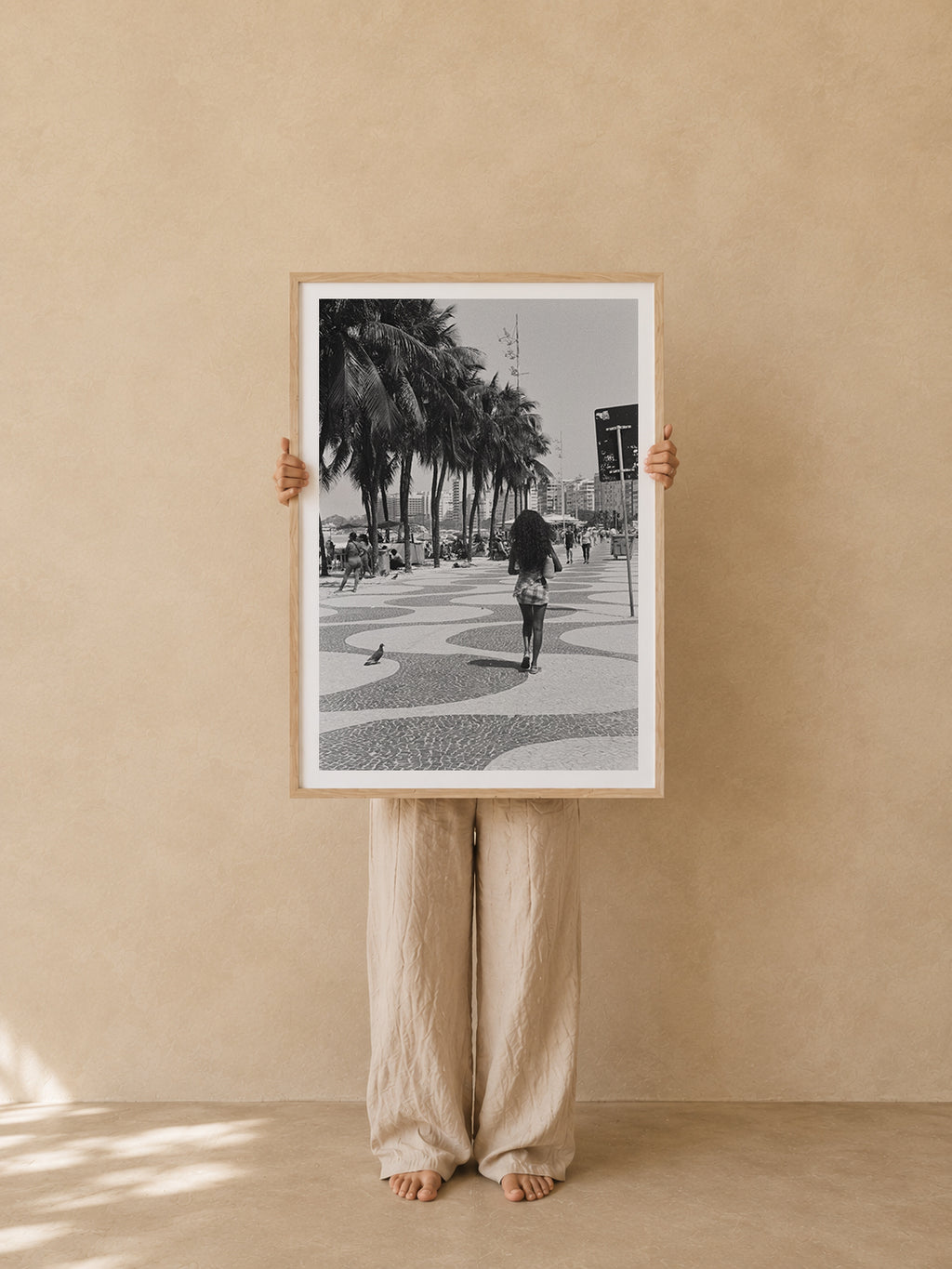 Brazil Fine Art Print - Copacabana Boardwalk | Black & White Analog Film Photography | Rio de Janeiro Wall Art