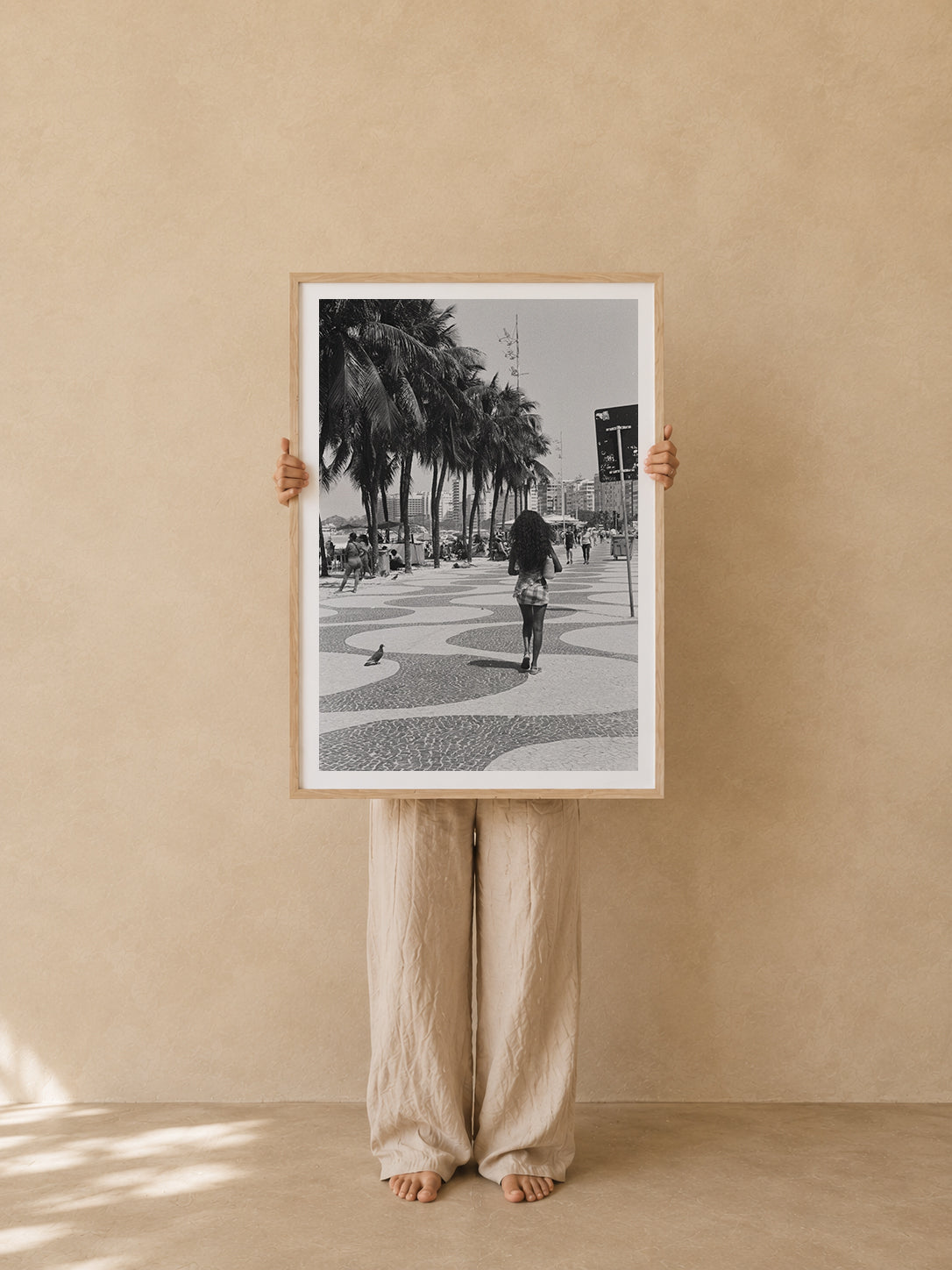 Brazil Fine Art Print - Copacabana Boardwalk | Black & White Analog Film Photography | Rio de Janeiro Wall Art