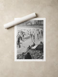 Brazil Fine Art Print - Ipanema Beach Crowd | Black & White Analog Film Photography | Rio de Janeiro Wall Art