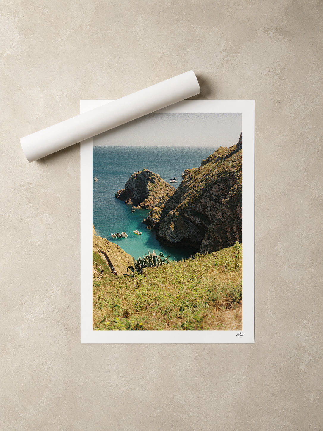 Portugal Fine Art Print - Ilha da Berlenga Anchorage | Analog Film Photography | Silver Coast Wall Art