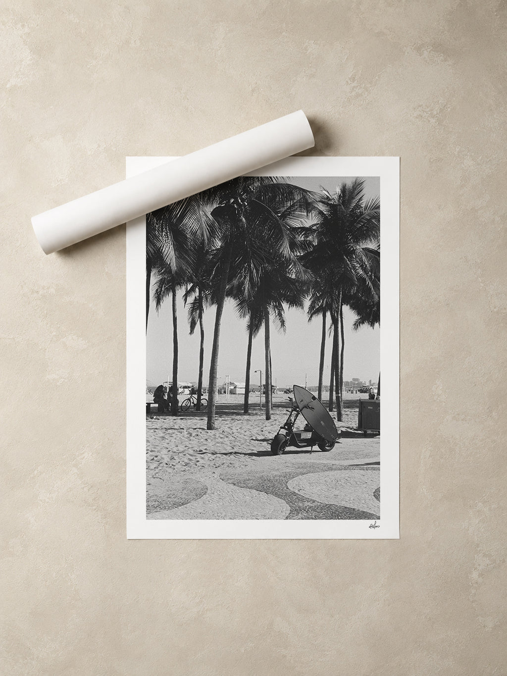 Brazil Fine Art Print - Copacabana Beach | Black & White Analog Film Photography | Rio de Janeiro Wall Art