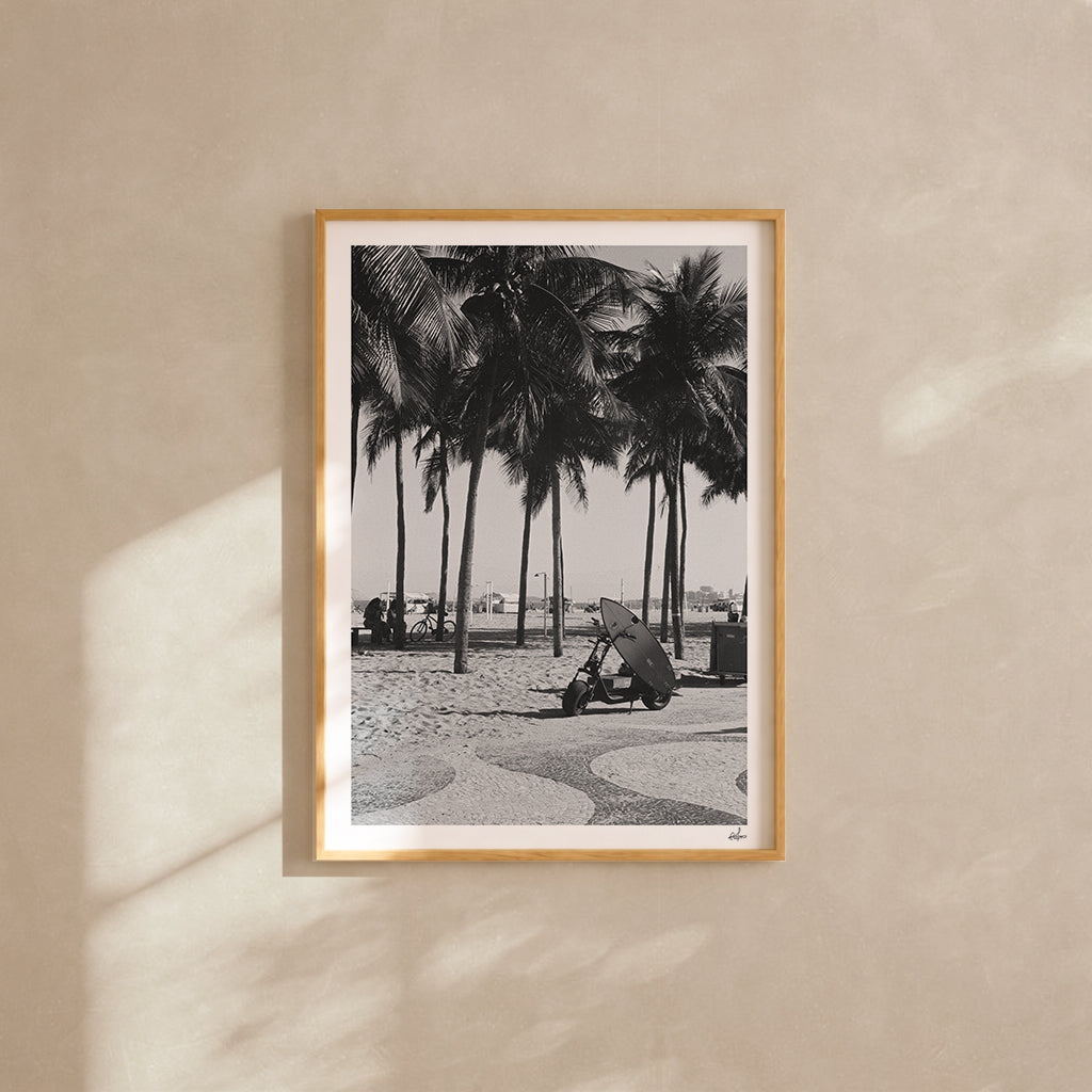 Brazil Fine Art Print - Copacabana Beach | Black & White Analog Film Photography | Rio de Janeiro Wall Art