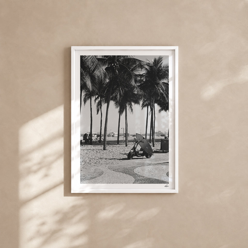 Brazil Fine Art Print - Copacabana Beach | Black & White Analog Film Photography | Rio de Janeiro Wall Art