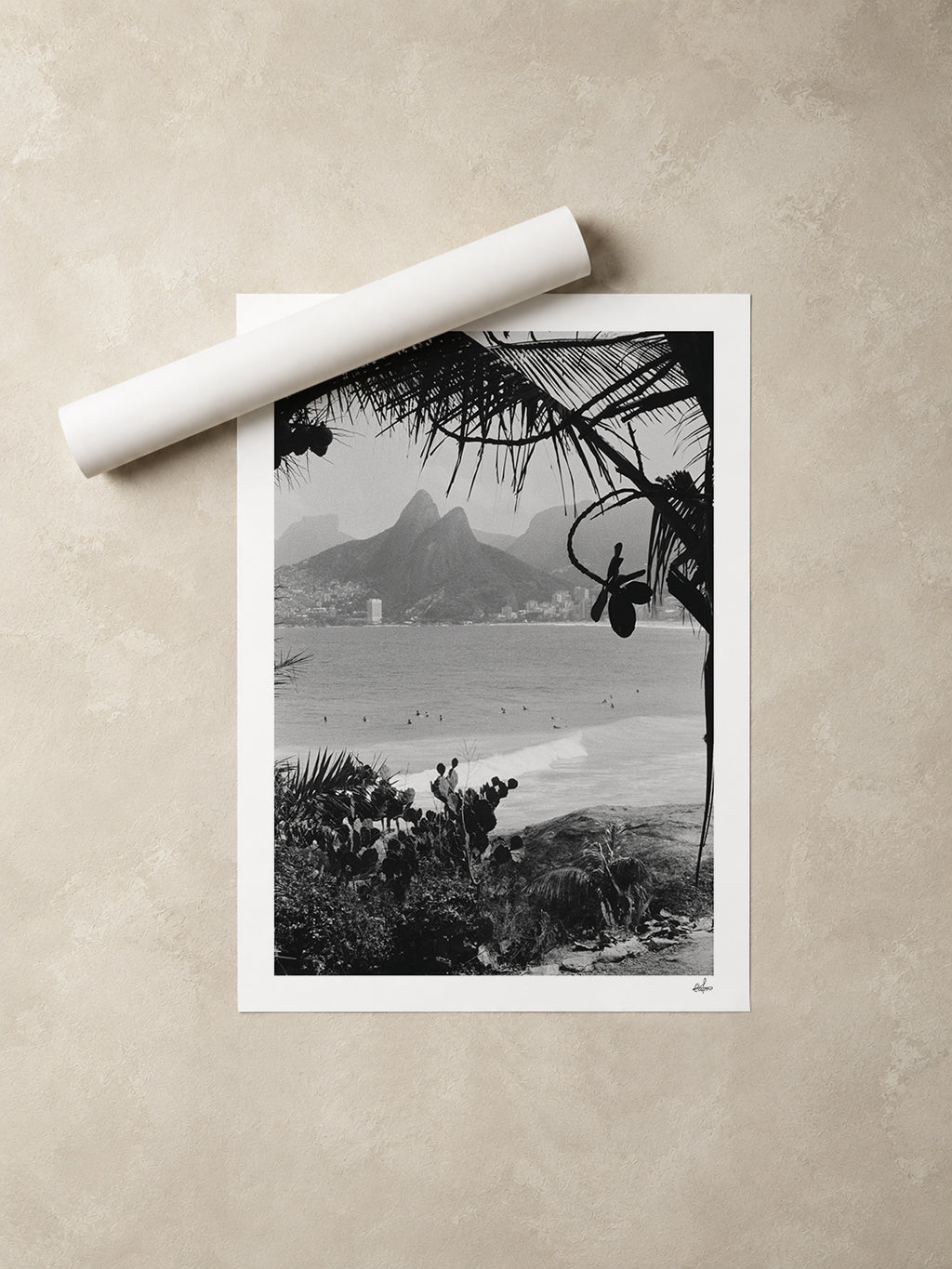 Brazil Fine Art Print - Ipanema Beach | Black & White Analog Film Photography | Rio de Janeiro Wall Art