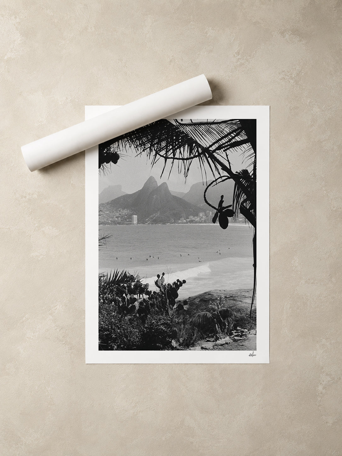 Brazil Fine Art Print - Ipanema Beach | Black & White Analog Film Photography | Rio de Janeiro Wall Art