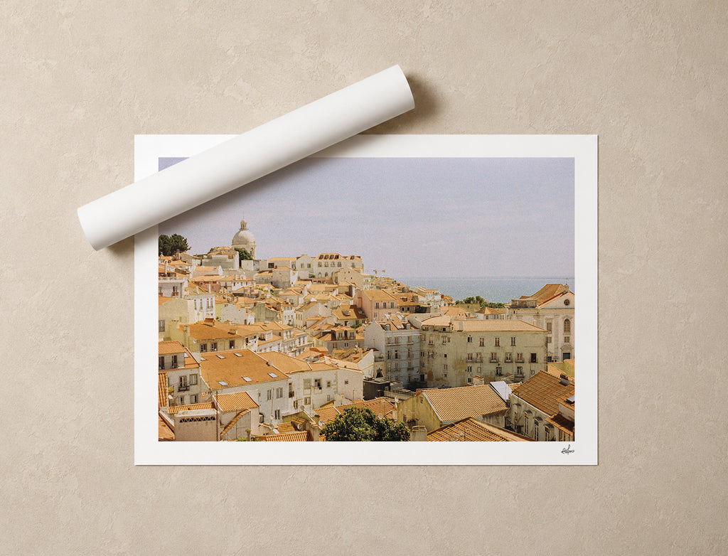 Portugal Fine Art Print - Lisboa Skyline | Analog Film Photography | Lisbon Wall Art