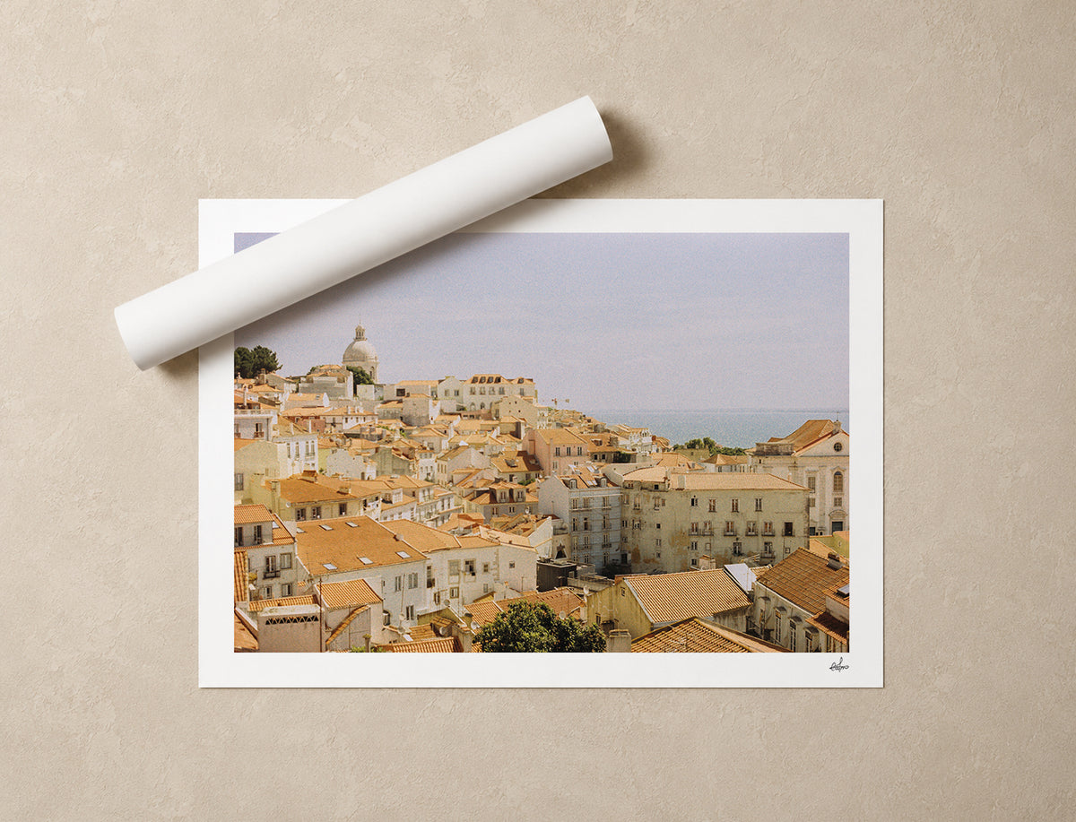 Portugal Fine Art Print - Lisboa Skyline | Analog Film Photography | Lisbon Wall Art