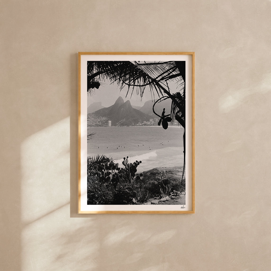 Brazil Fine Art Print - Ipanema Beach | Black & White Analog Film Photography | Rio de Janeiro Wall Art