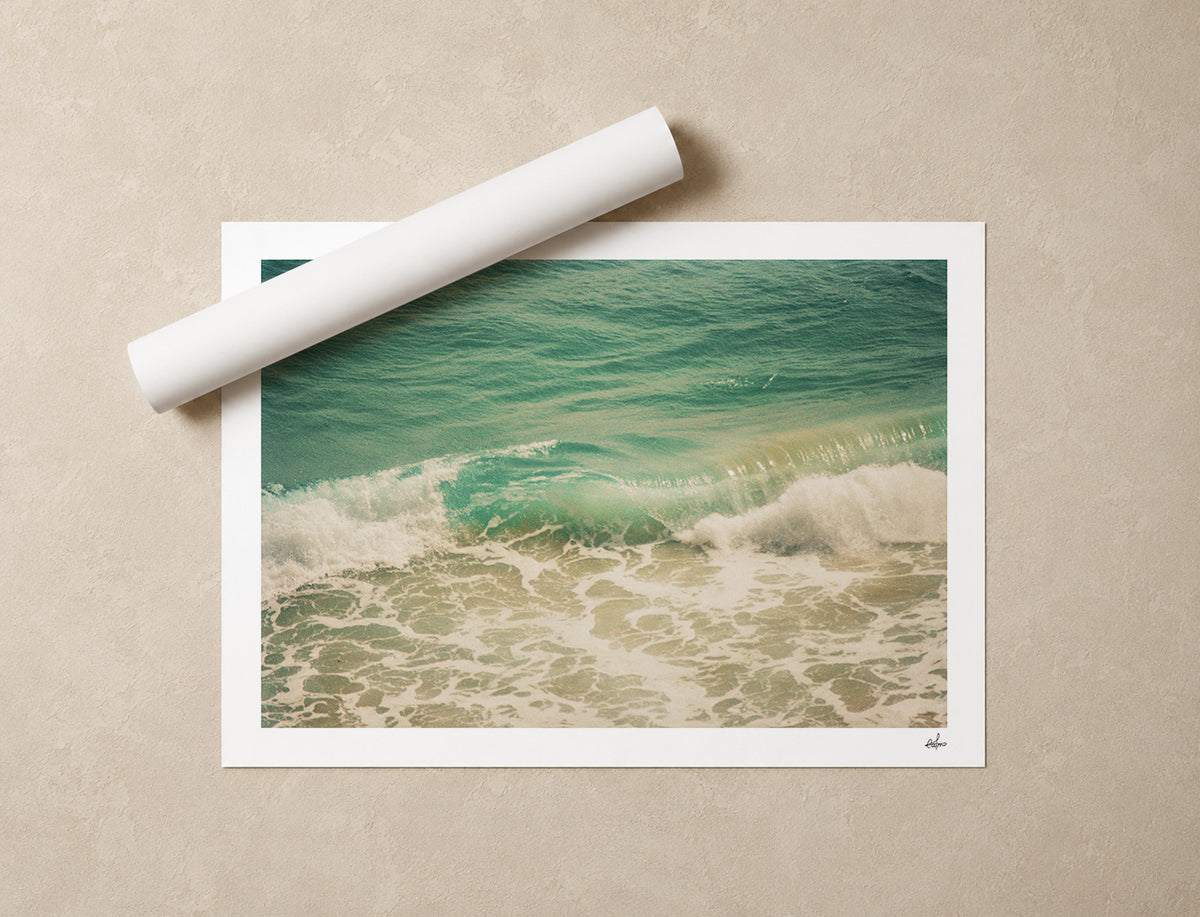 Portugal Fine Art Print - Lagos Wave Break | Analog Film Photography | Algarve Wall Art