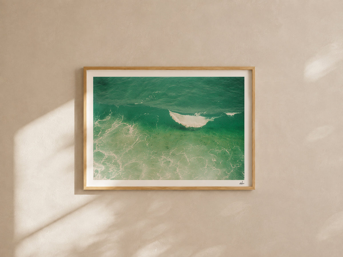 Portugal Fine Art Print - Lagos Wave Curl | Analog Film Photography | Algarve Wall Art