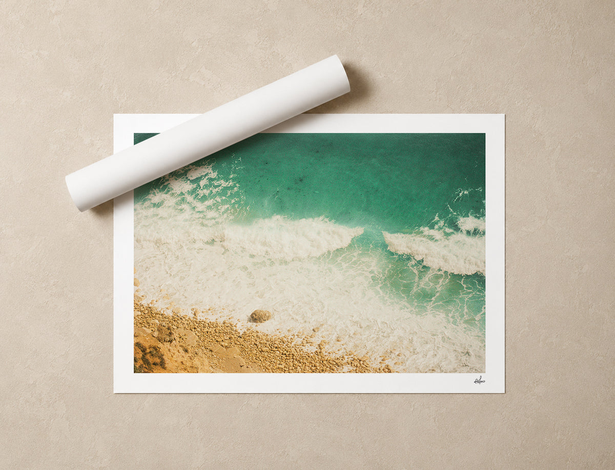 Portugal Fine Art Print - Lagos Wave | Analog Film Photography | Algarve Wall Art
