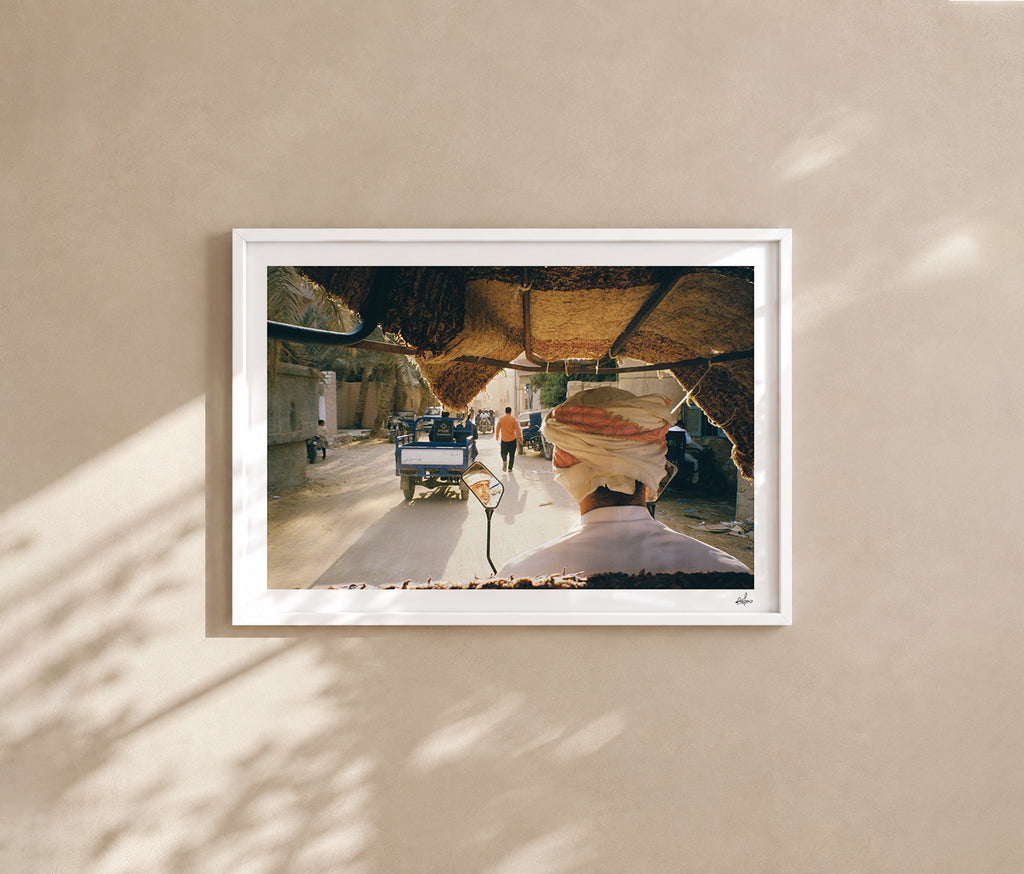 Egypt Travel Fine Art Print — Siwa Oasis Tuk-Tuk Driver | Analog Film Photography | Egypt Wall Art