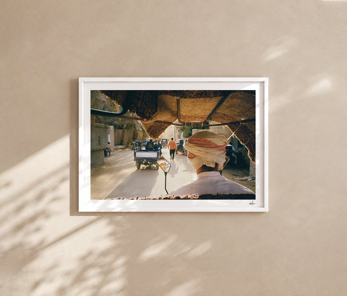 Egypt Travel Fine Art Print — Siwa Oasis Tuk-Tuk Driver | Analog Film Photography | Egypt Wall Art