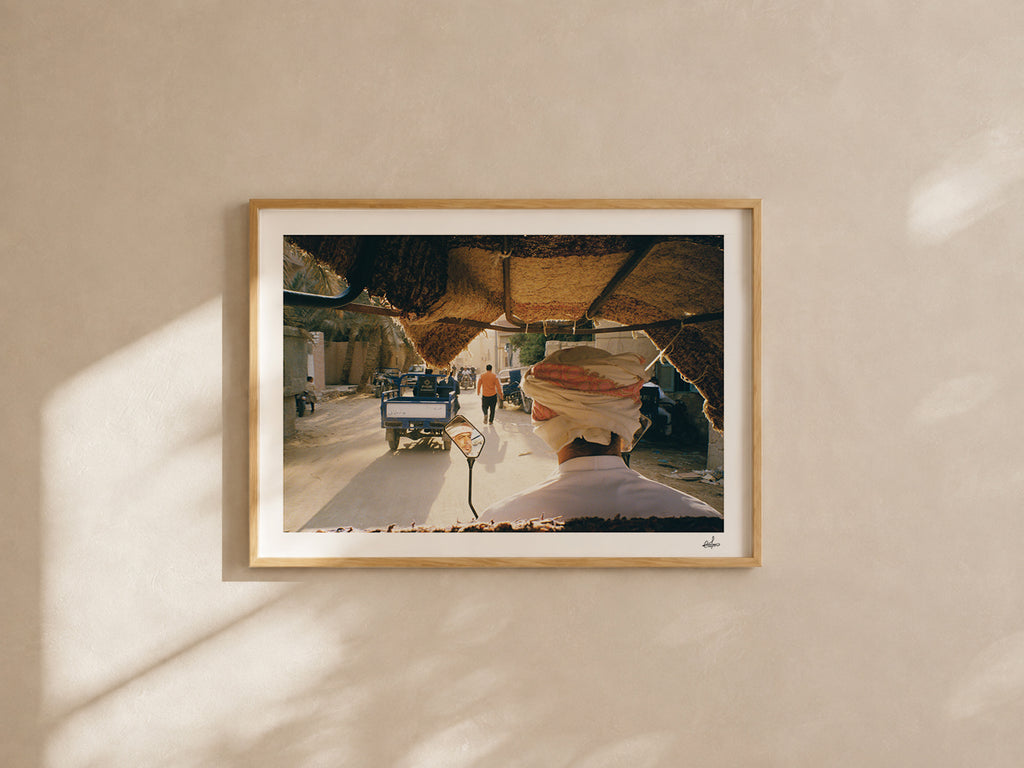 Egypt Travel Fine Art Print — Siwa Oasis Tuk-Tuk Driver | Analog Film Photography | Egypt Wall Art
