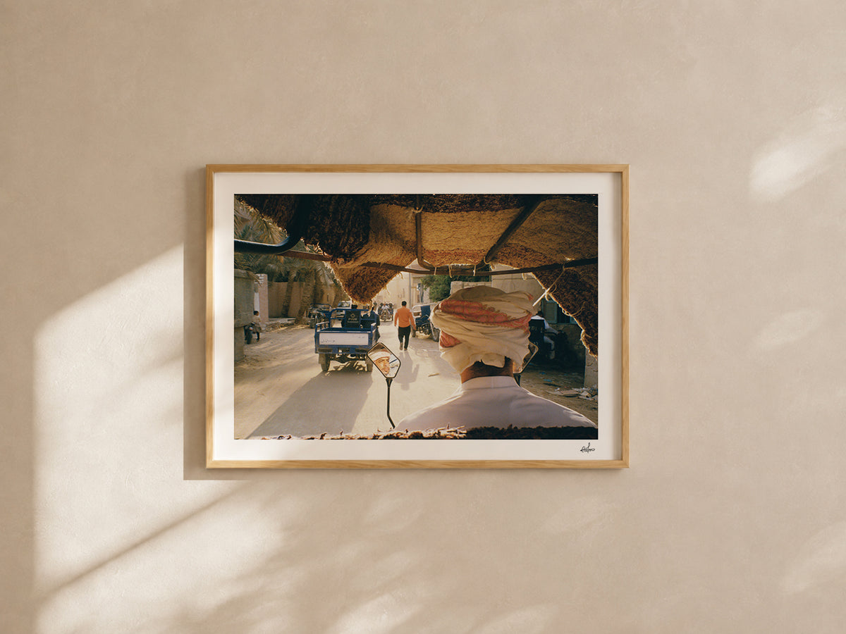 Egypt Travel Fine Art Print — Siwa Oasis Tuk-Tuk Driver | Analog Film Photography | Egypt Wall Art