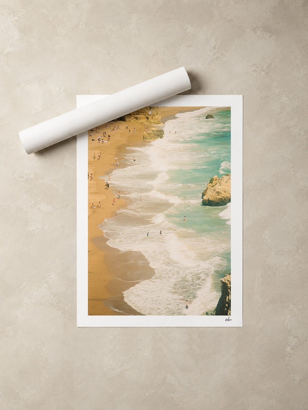 Portugal Fine Art Print - Lagos Summer Crowds | Analog Film Photography | Algarve Wall Art