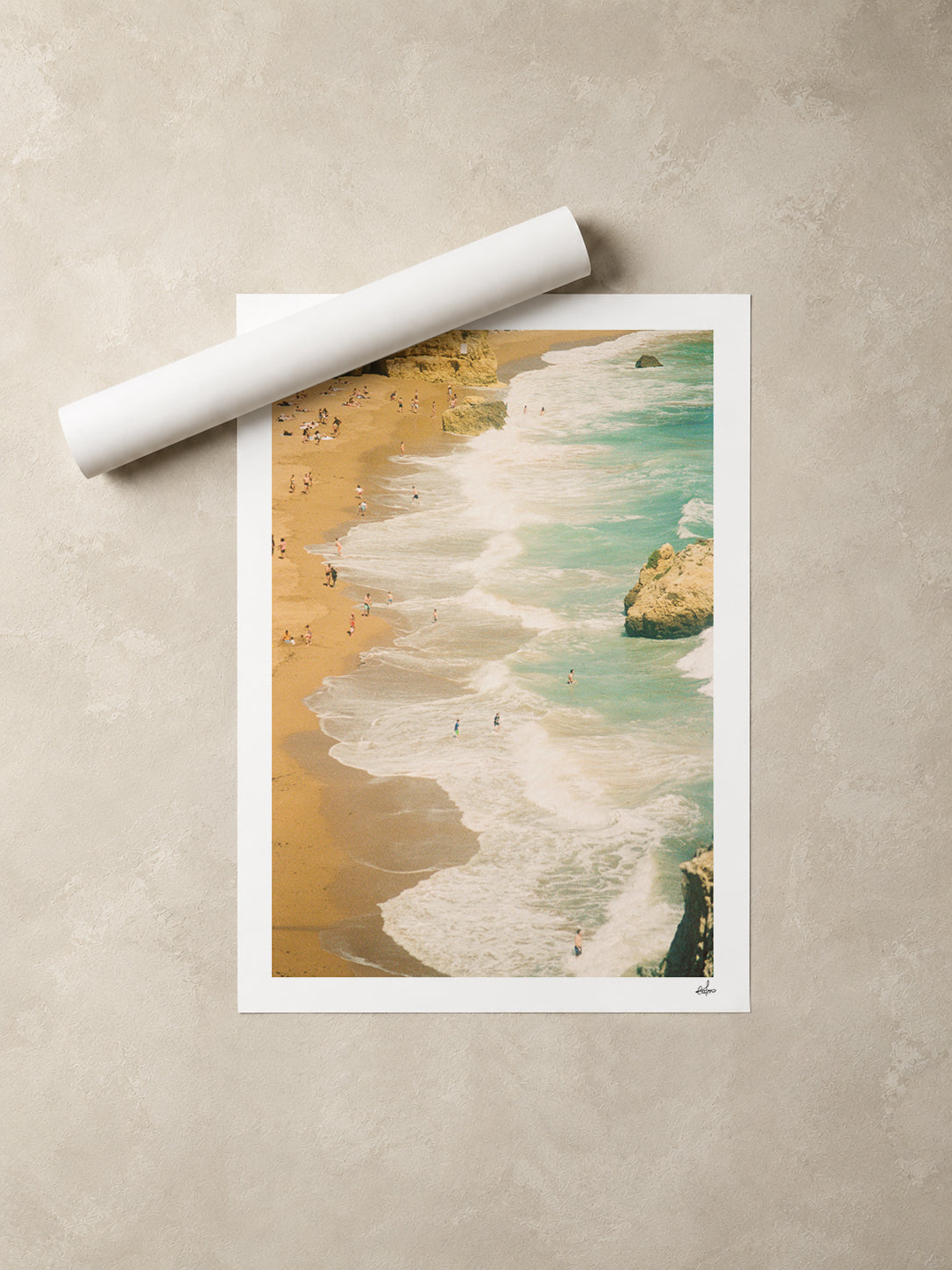 Portugal Fine Art Print - Lagos Summer Crowds | Analog Film Photography | Algarve Wall Art