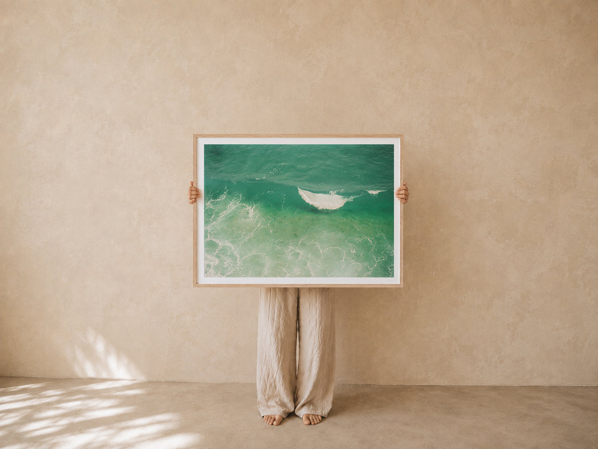Portugal Fine Art Print - Lagos Wave Curl | Analog Film Photography | Algarve Wall Art