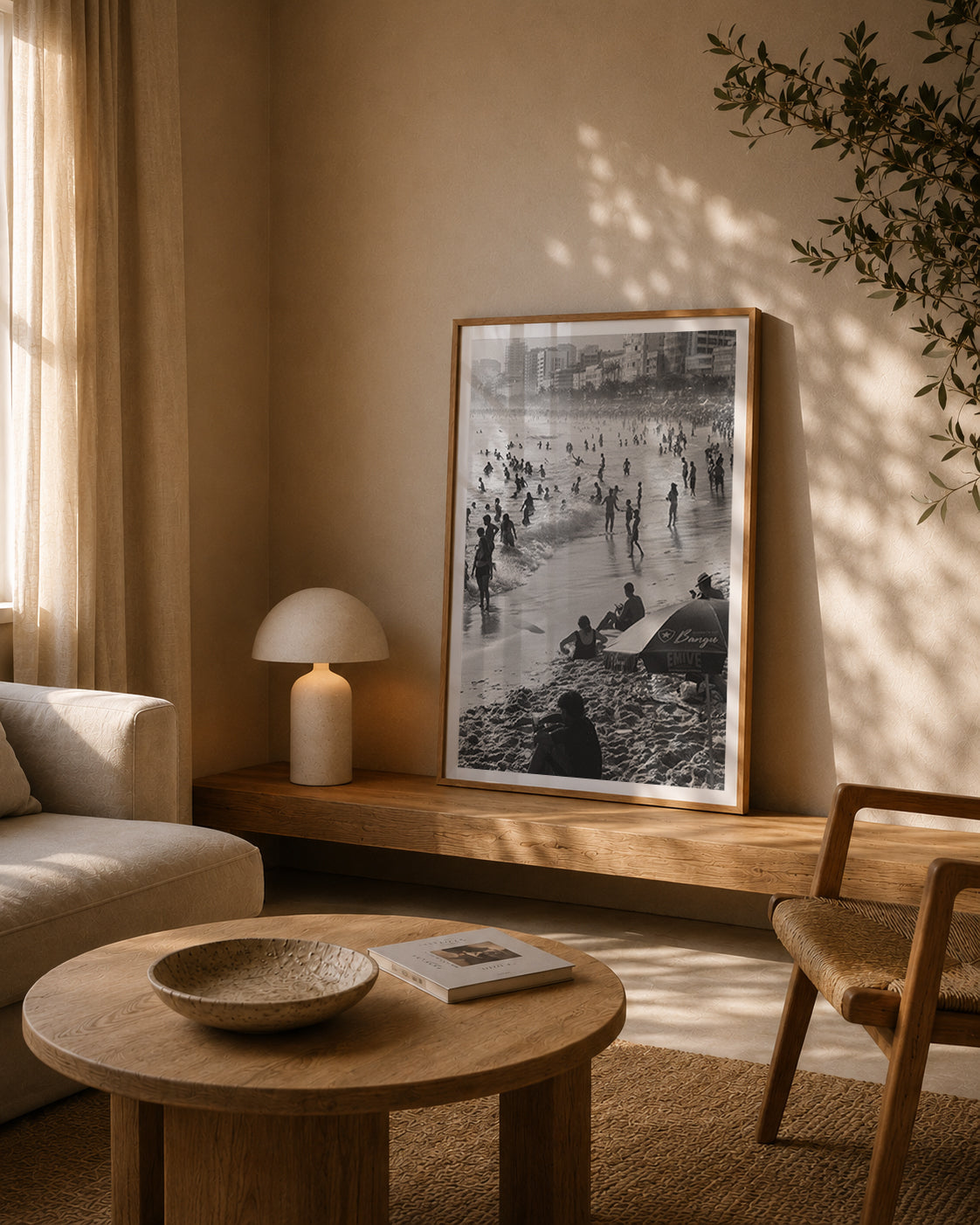 Brazil Fine Art Print - Ipanema Beach Crowd | Black & White Analog Film Photography | Rio de Janeiro Wall Art