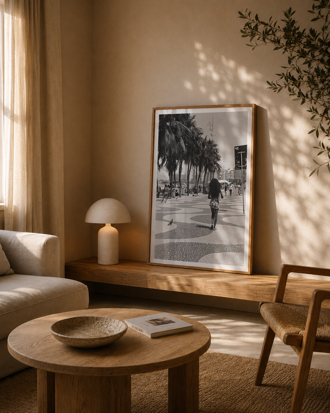 Brazil Fine Art Print - Copacabana Boardwalk | Black & White Analog Film Photography | Rio de Janeiro Wall Art