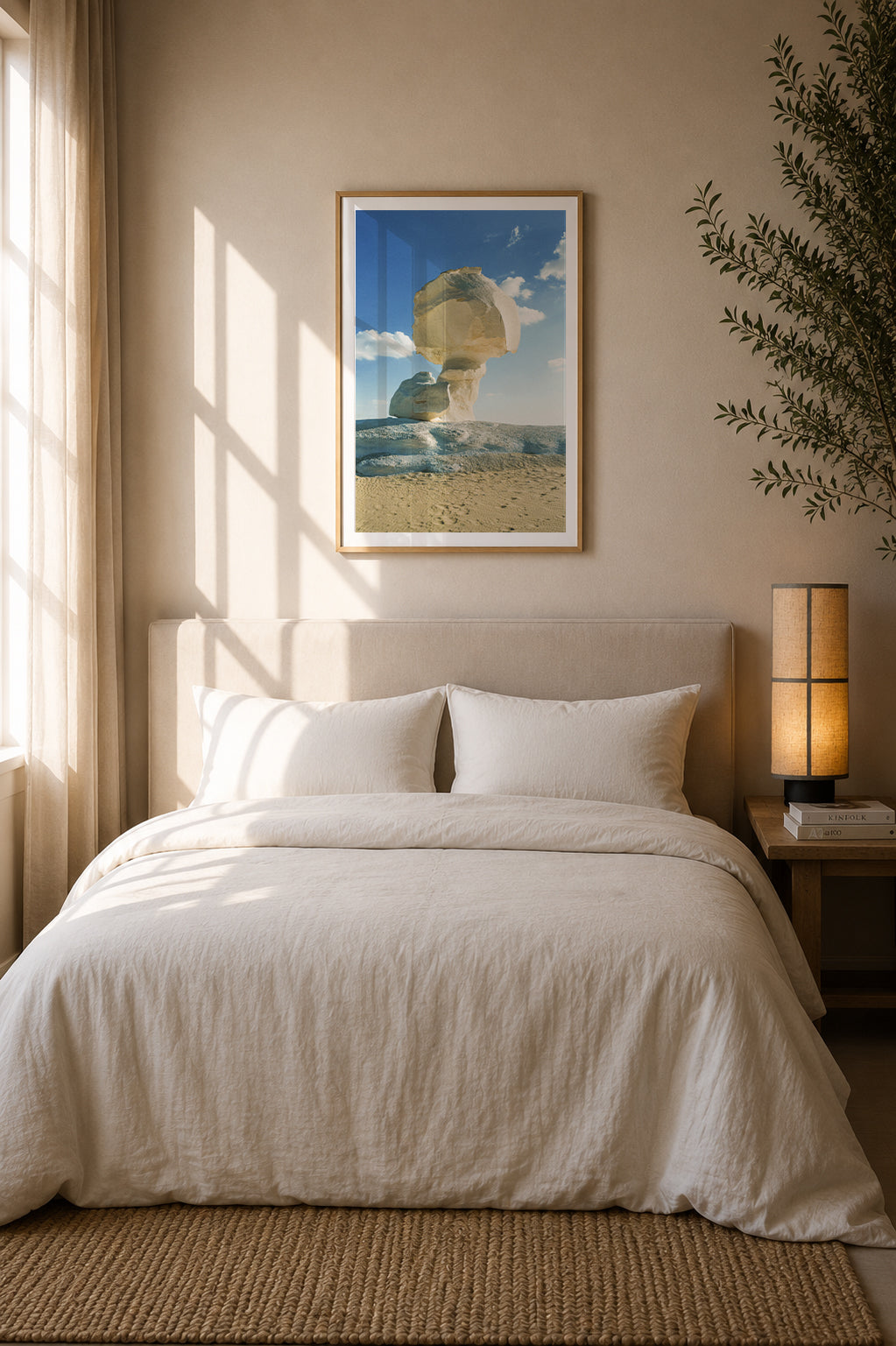 Egypt Travel Fine Art Print — White Desert Chalk Rock | Analog Film Photography | Desert Wall Art