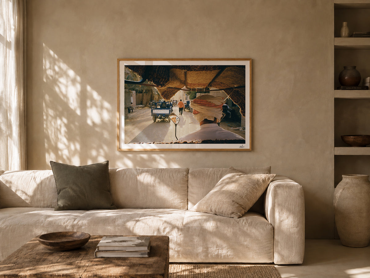 Egypt Travel Fine Art Print — Siwa Oasis Tuk-Tuk Driver | Analog Film Photography | Egypt Wall Art