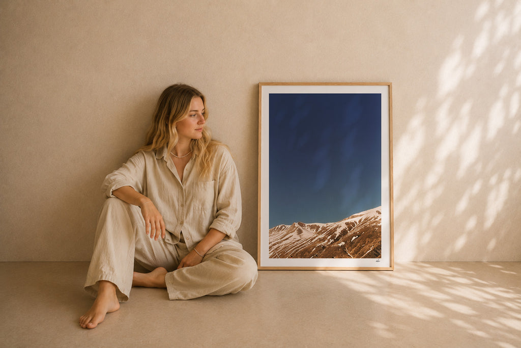 Tirage d'Art France - Alpine Snow & Blue Sky | Photographie Argentique | Décoration Murale Alpes Françaises