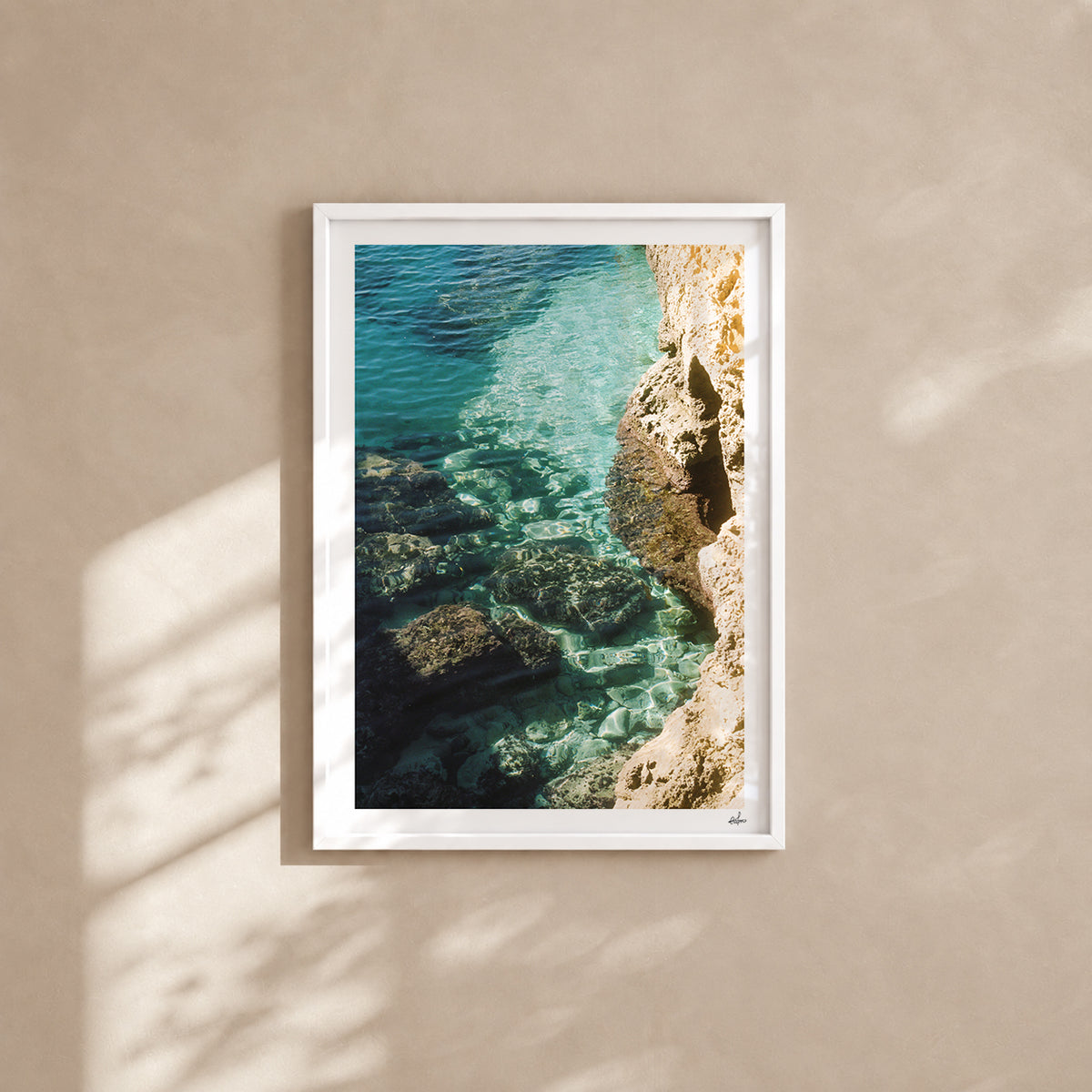 Mallorca Fine Art Print - Turquoise Rocks | Analog Film Photography | Balearic Wall Art