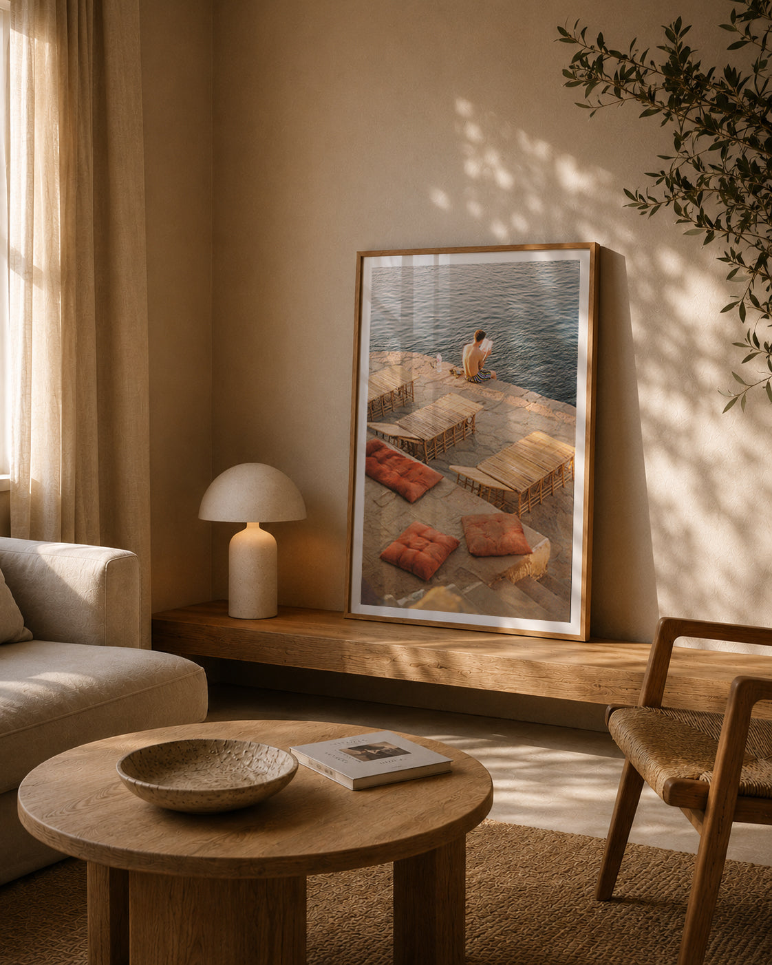 Egypt Travel Fine Art Print — Nile River Terrace | Analog Photography | Egypt Wall Art