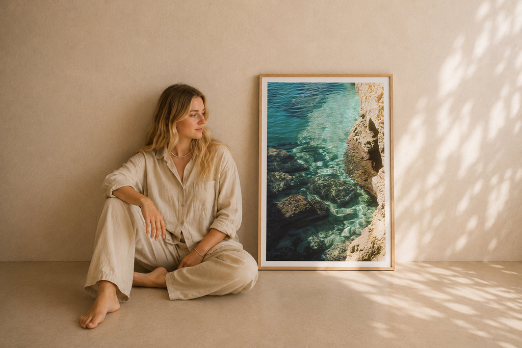 Mallorca Fine Art Print - Turquoise Rocks | Analog Film Photography | Balearic Wall Art
