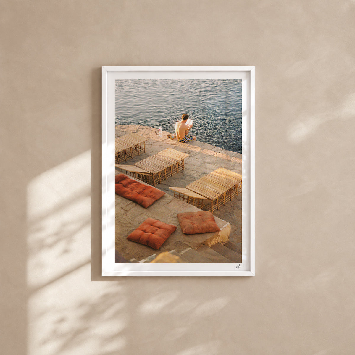 Egypt Travel Fine Art Print — Nile River Terrace | Analog Photography | Egypt Wall Art