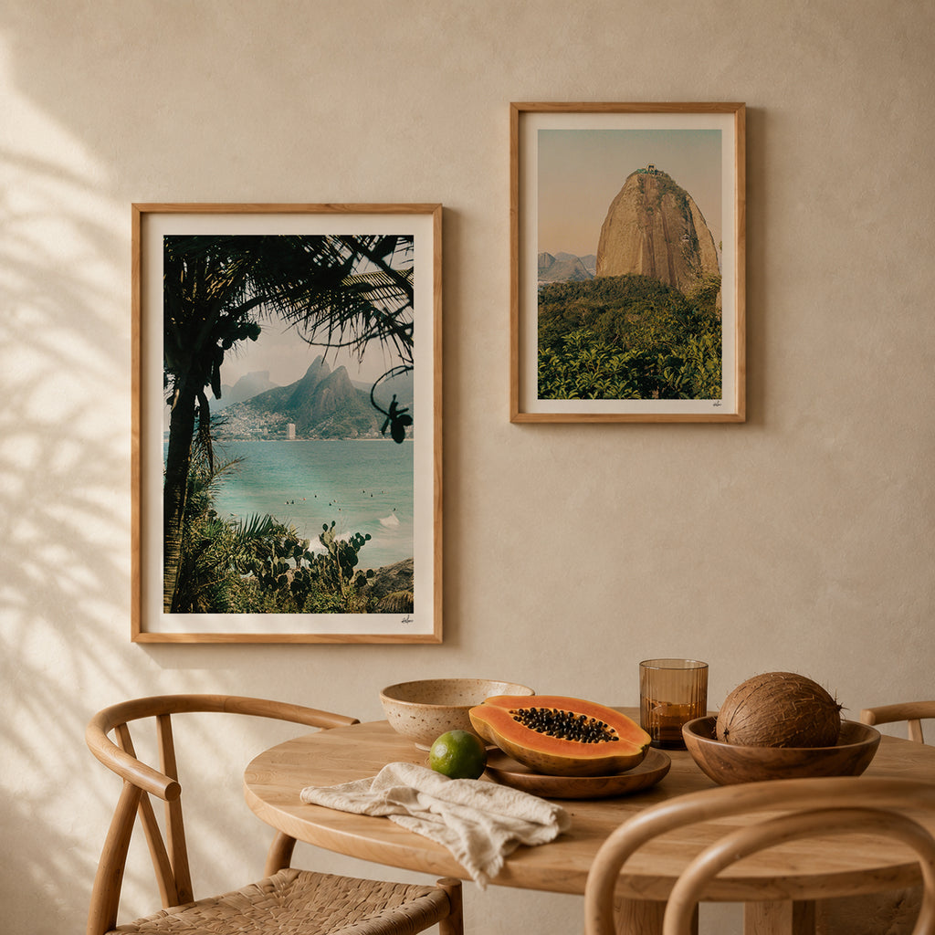 Brazil Fine Art Print - Ipanema Through the Palms | Colour Analog Film Photography | Rio de Janeiro Wall Art