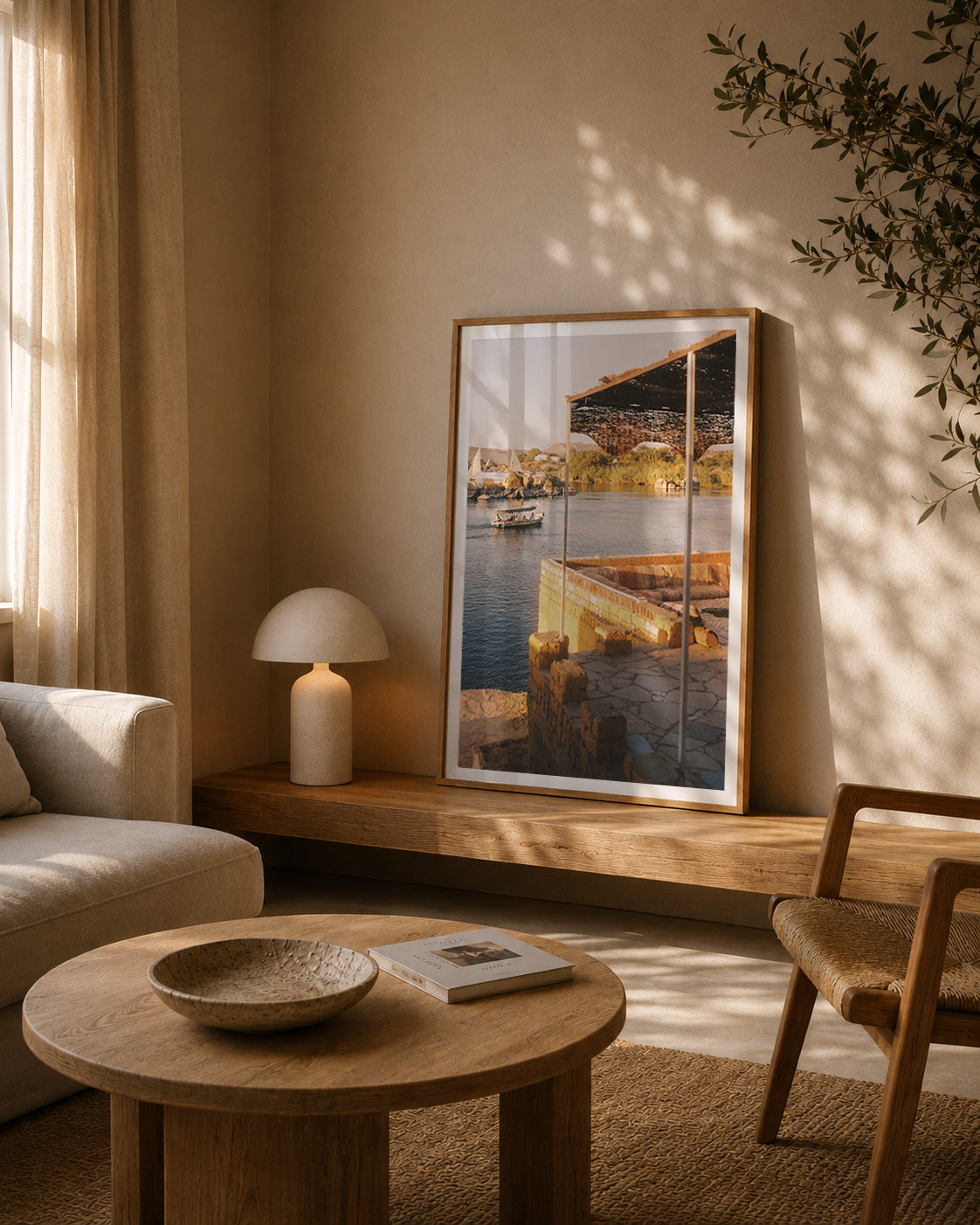 Egypt Travel Fine Art Print — Assouan Nile View | Analog Film Photography | Egypt Wall Art