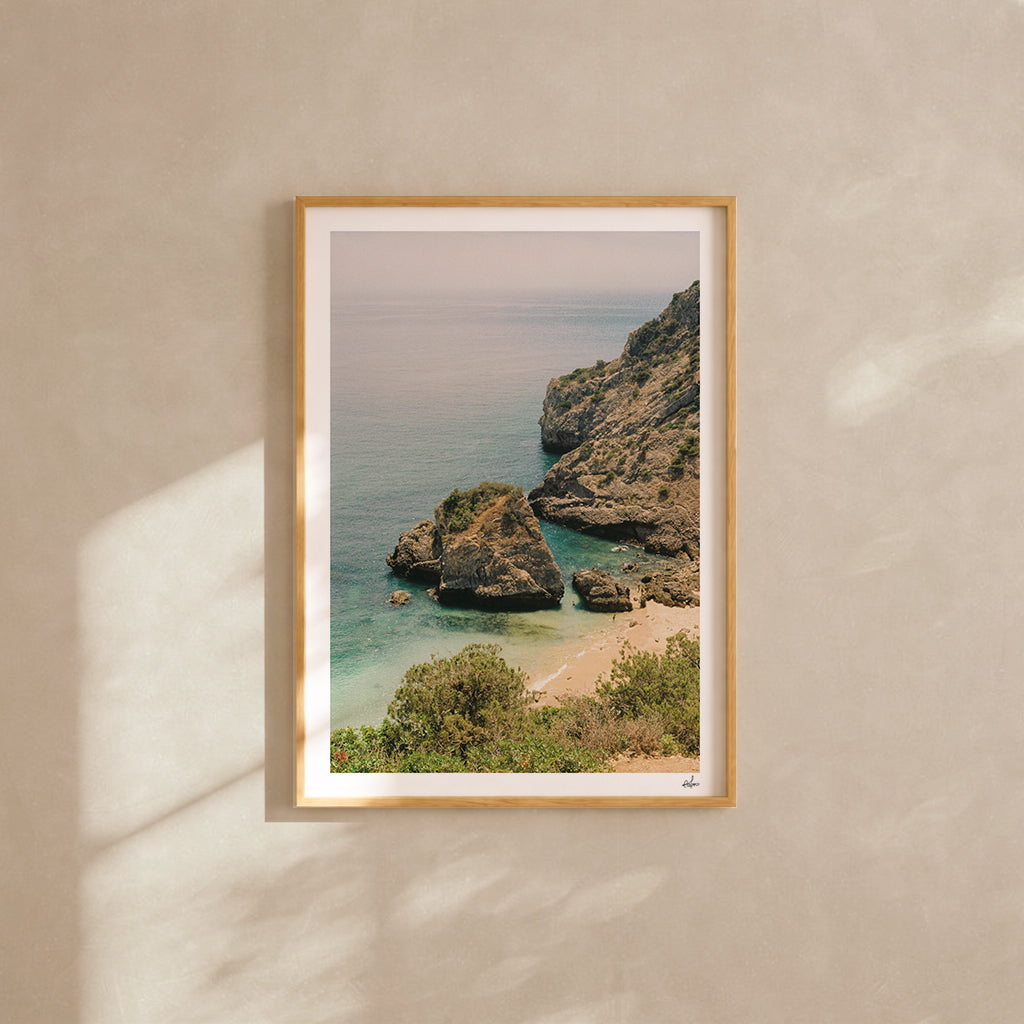 Portugal Fine Art Print - Sesimbra Cove | Analog Film Photography | Arrábida Wall Art