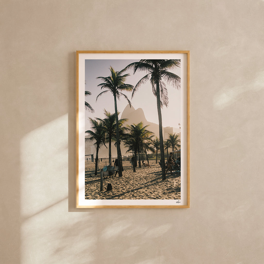 Brazil Fine Art Print - Rio de Janeiro Ipanema Sunset | Analog Film Photography | Tropical Wall Art