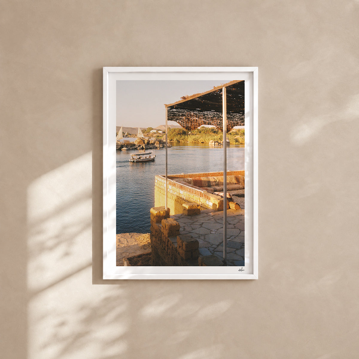 Egypt Travel Fine Art Print — Assouan Nile View | Analog Film Photography | Egypt Wall Art