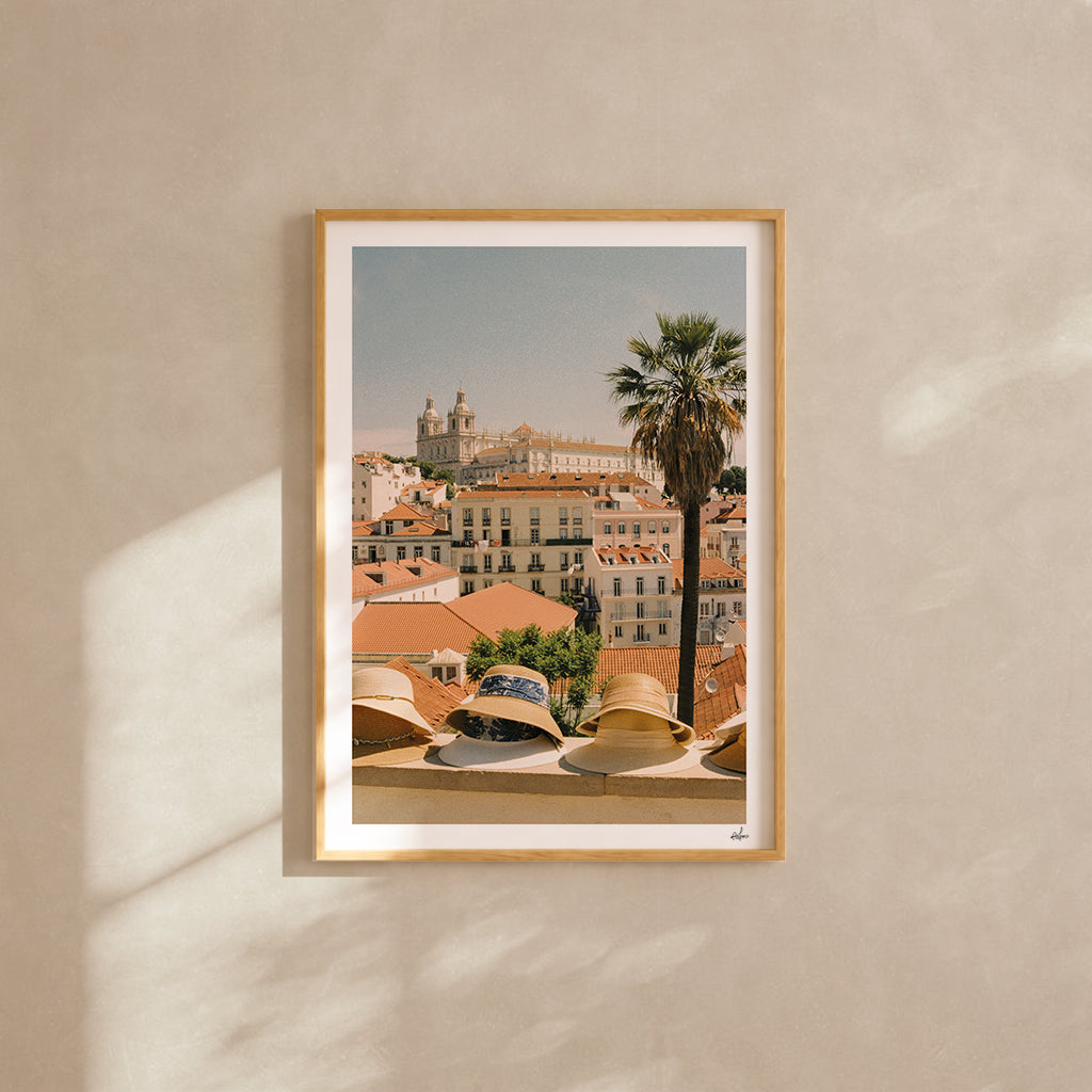 Portugal Fine Art Print - Lisboa Alfama Hats | Analog Film Photography | Lisbon Wall Art