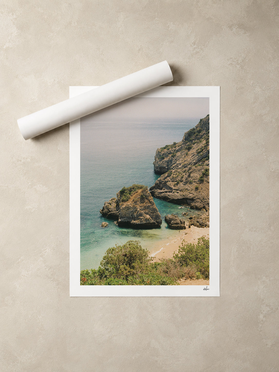 Portugal Fine Art Print - Sesimbra Cove | Analog Film Photography | Arrábida Wall Art