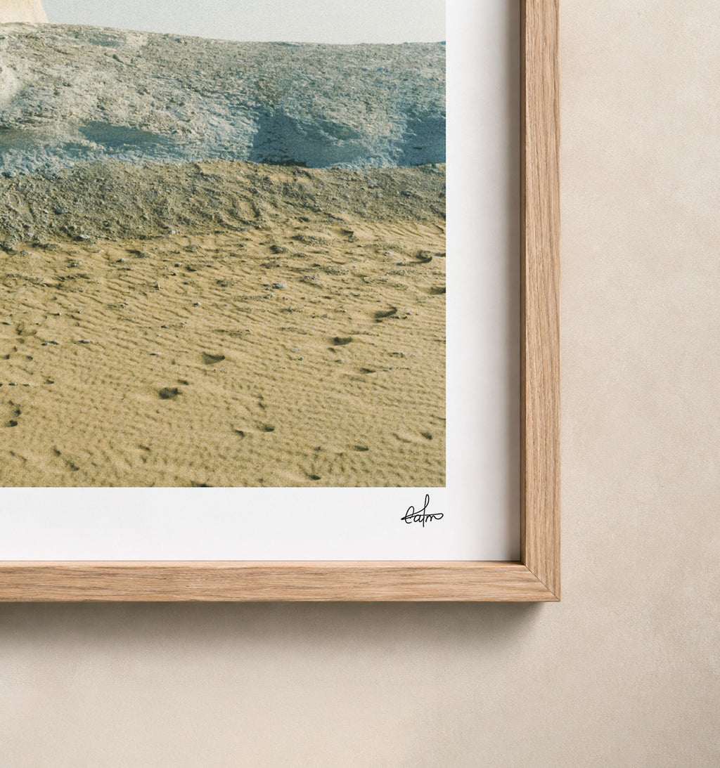 Egypt Travel Fine Art Print — White Desert Chalk Rock | Analog Film Photography | Desert Wall Art