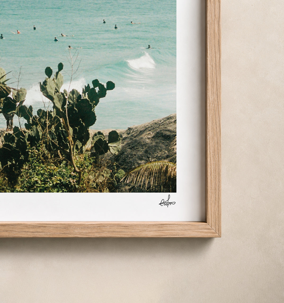 Brazil Fine Art Print - Ipanema Through the Palms | Colour Analog Film Photography | Rio de Janeiro Wall Art