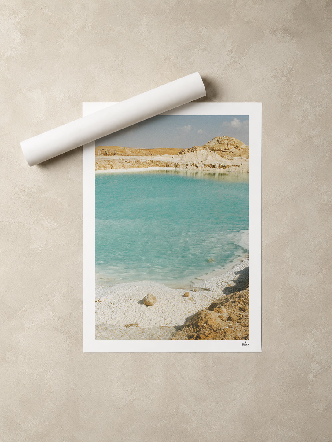 Egypt Travel Fine Art Print — Siwa Oasis Salt Lake | Analog Film Photography | Egypt Desert Wall Art