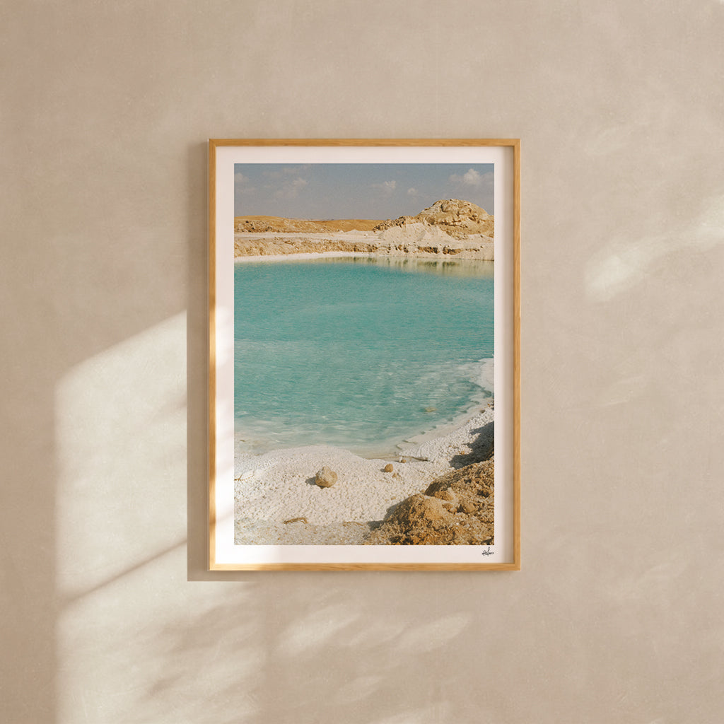 Egypt Travel Fine Art Print — Siwa Oasis Salt Lake | Analog Film Photography | Egypt Desert Wall Art