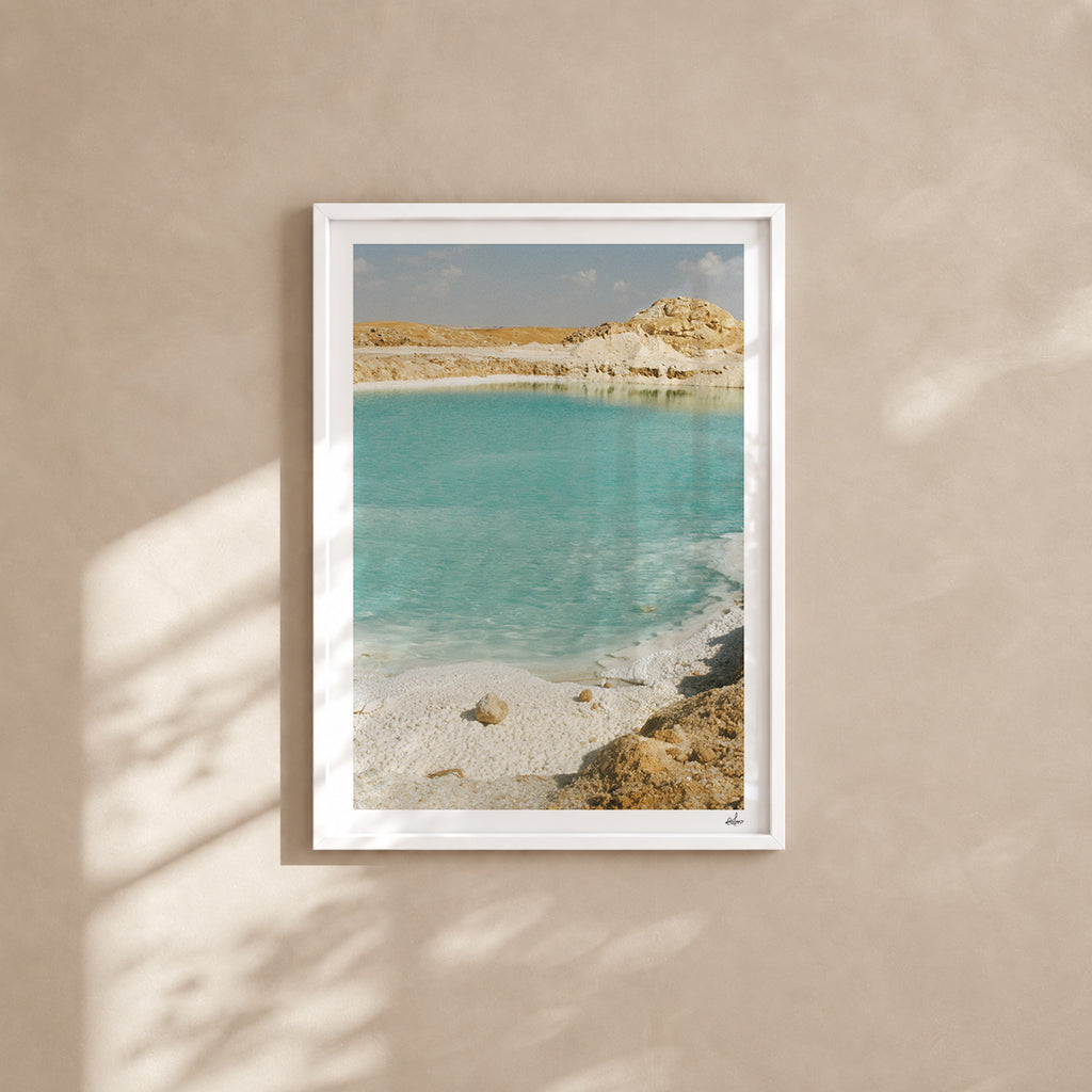 Egypt Travel Fine Art Print — Siwa Oasis Salt Lake | Analog Film Photography | Egypt Desert Wall Art