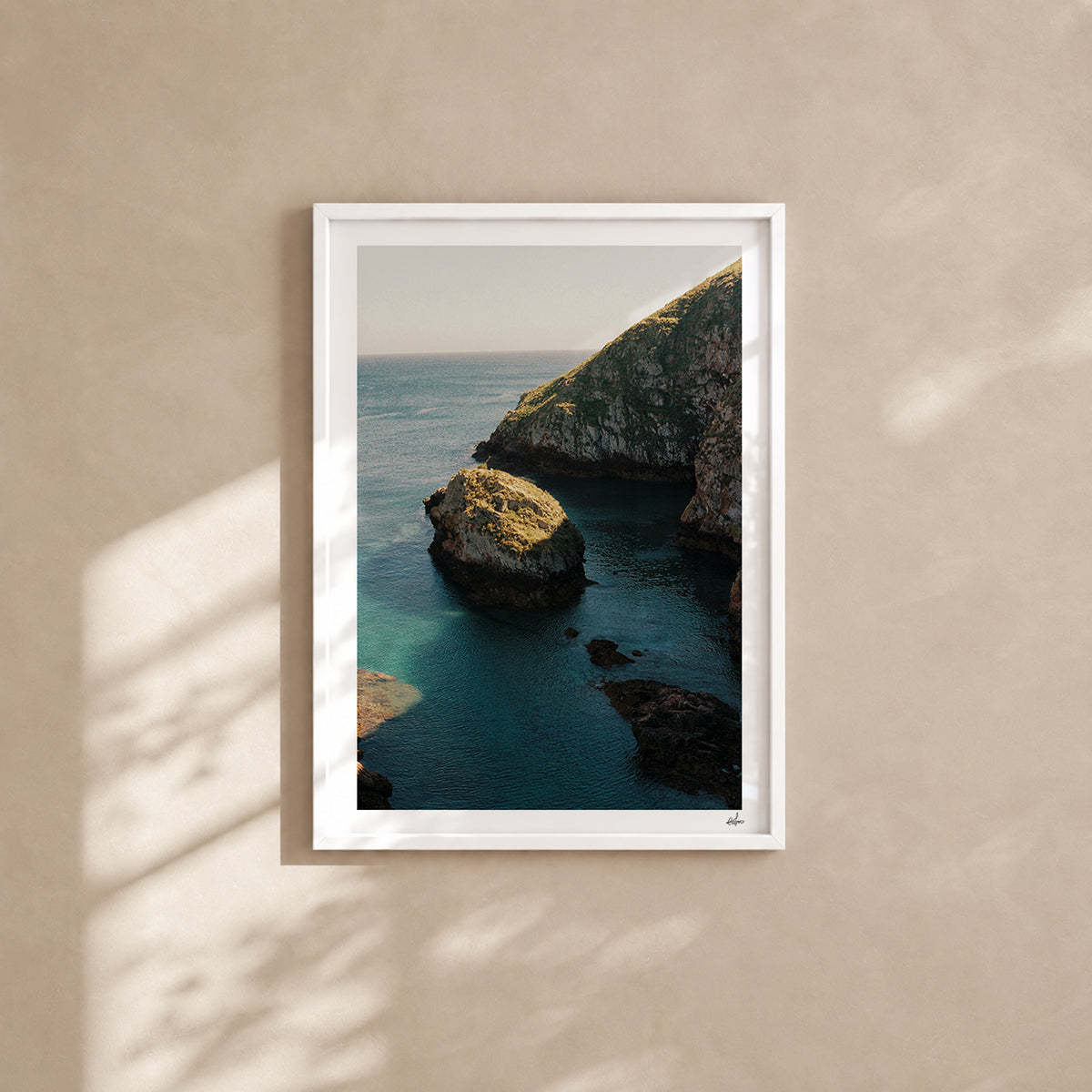 Portugal Fine Art Print - Ilha da Berlenga Sunlit Rock | Analog Film Photography | Silver Coast Wall Art
