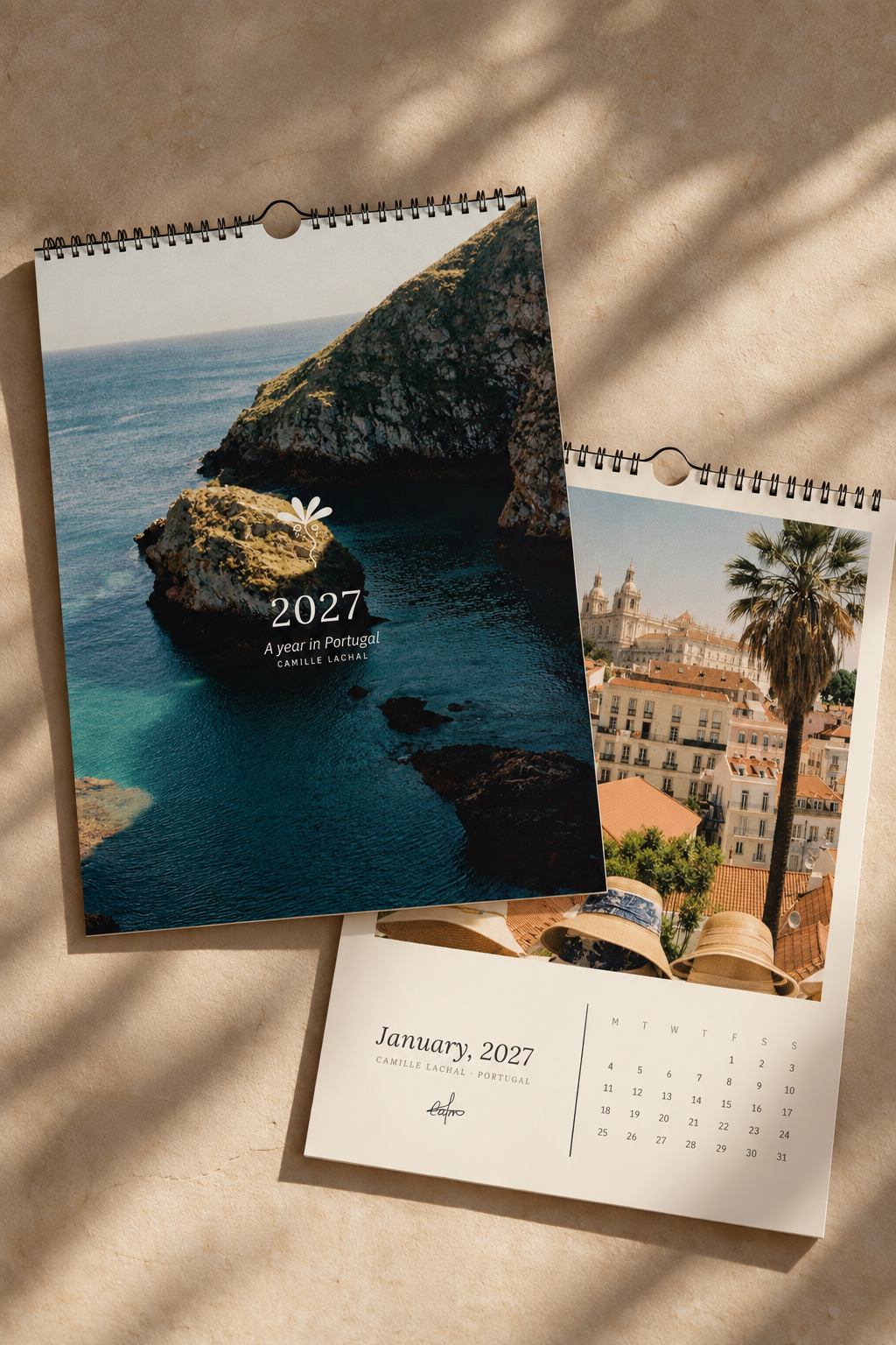 2027 Portugal wall calendar by Film by Cami in warm sunlight — analog film photography of Portugal
