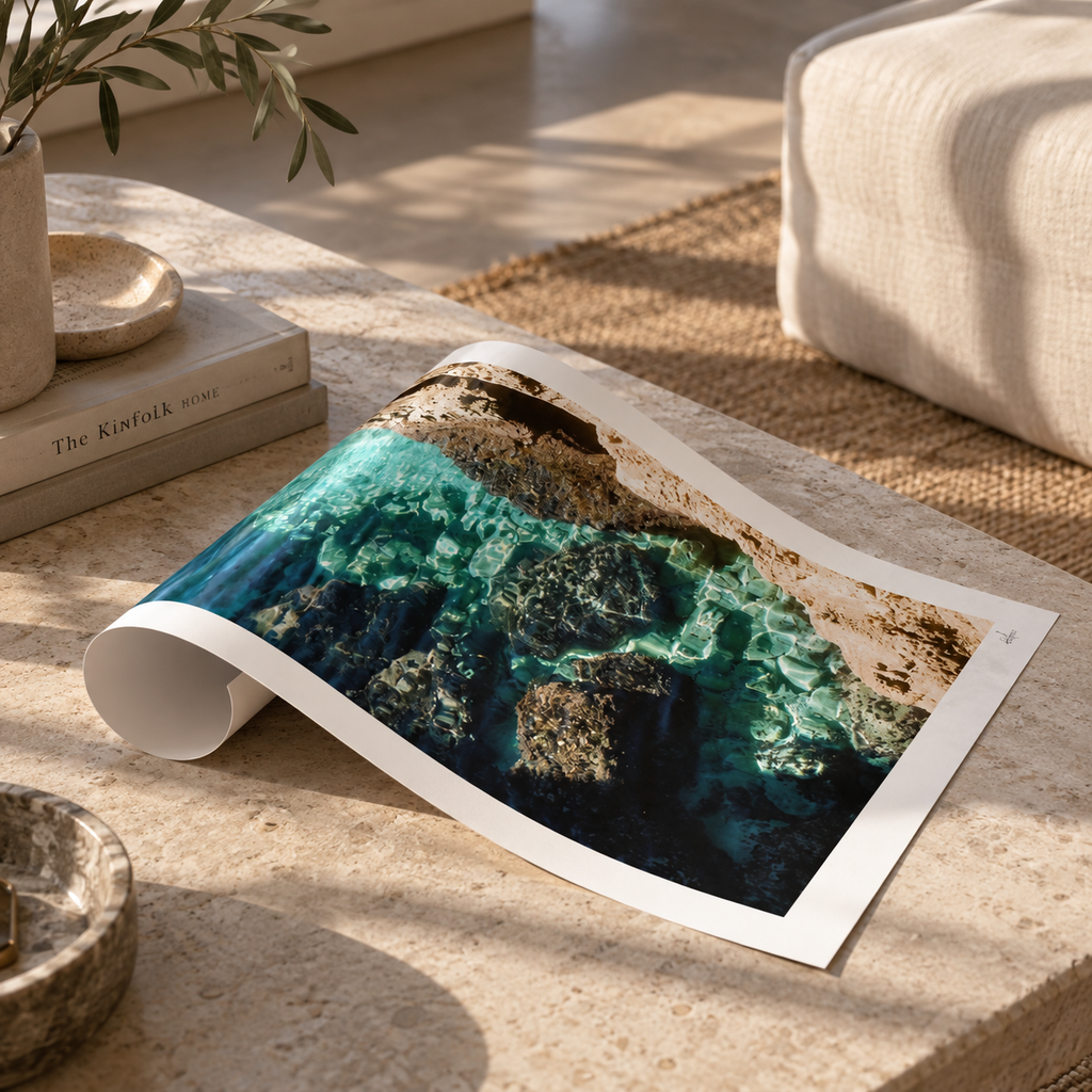Mallorca Fine Art Print - Turquoise Rocks | Analog Film Photography | Balearic Wall Art