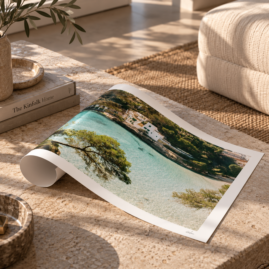 Mallorca Fine Art Print - Cala Santanyí Panorama | Analog Film Photography | Balearic Wall Art