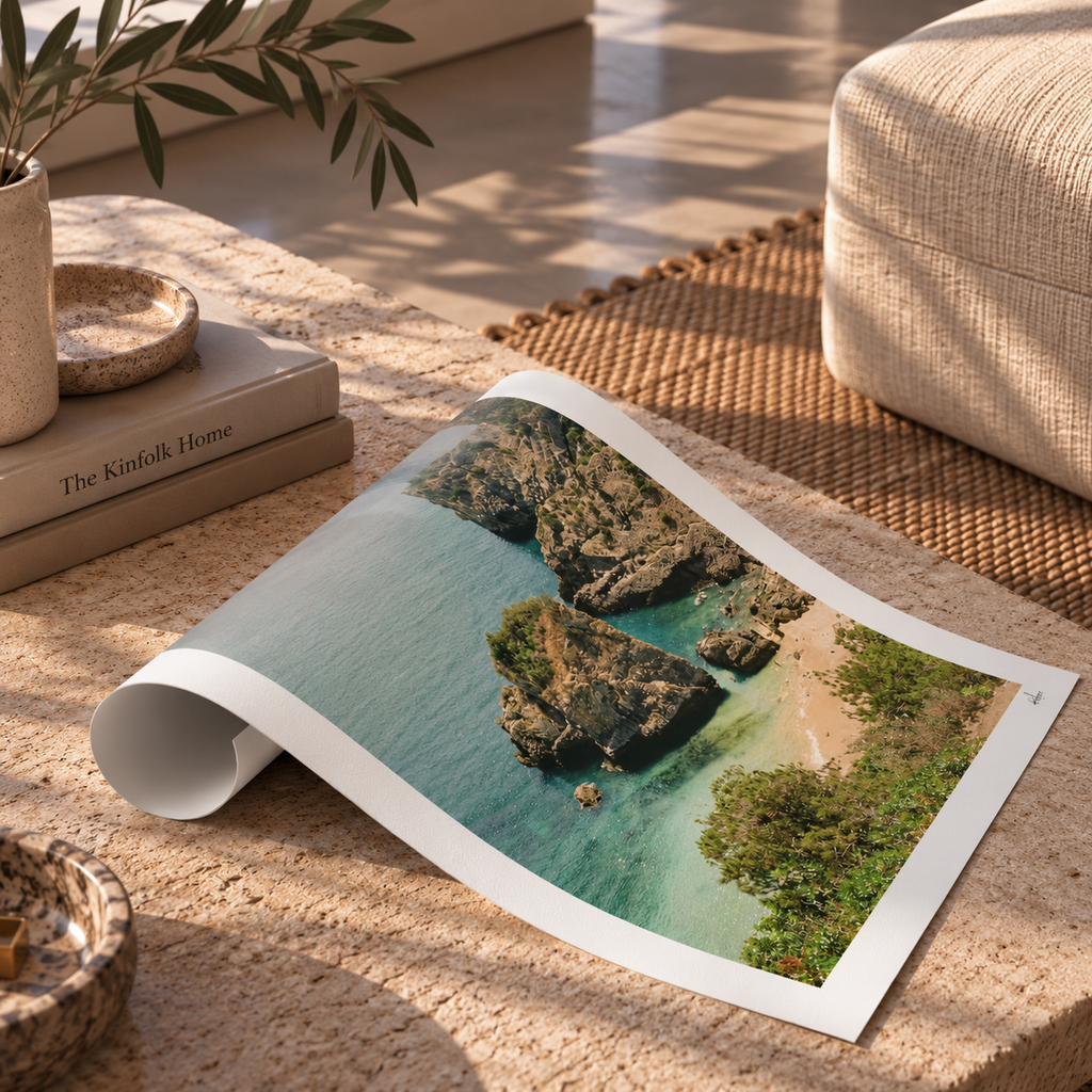 Portugal Fine Art Print - Sesimbra Cove | Analog Film Photography | Arrábida Wall Art