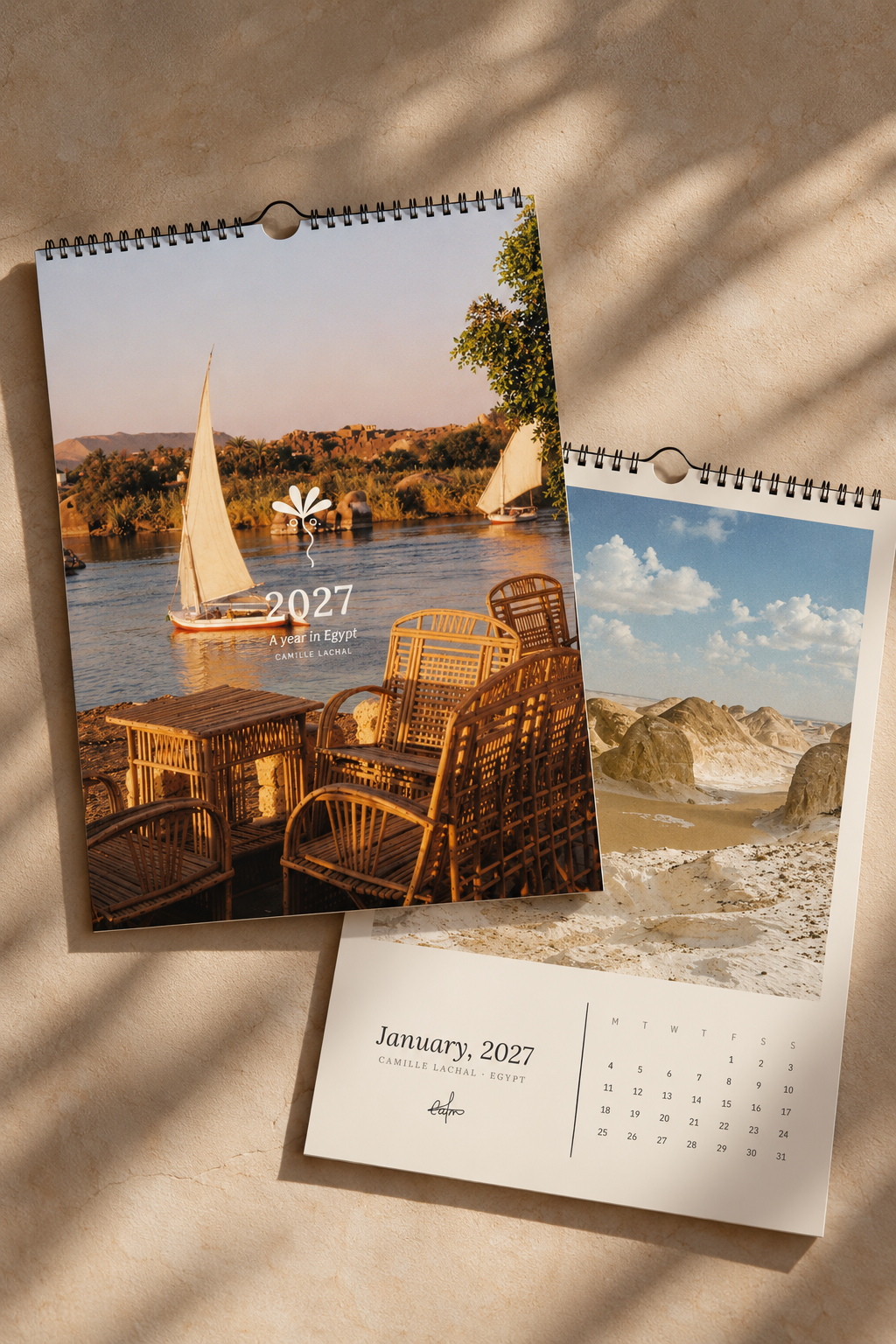 2027 Wall Calendar — A Year in Egypt | Analog Film Photography | Nile & Desert Calendar